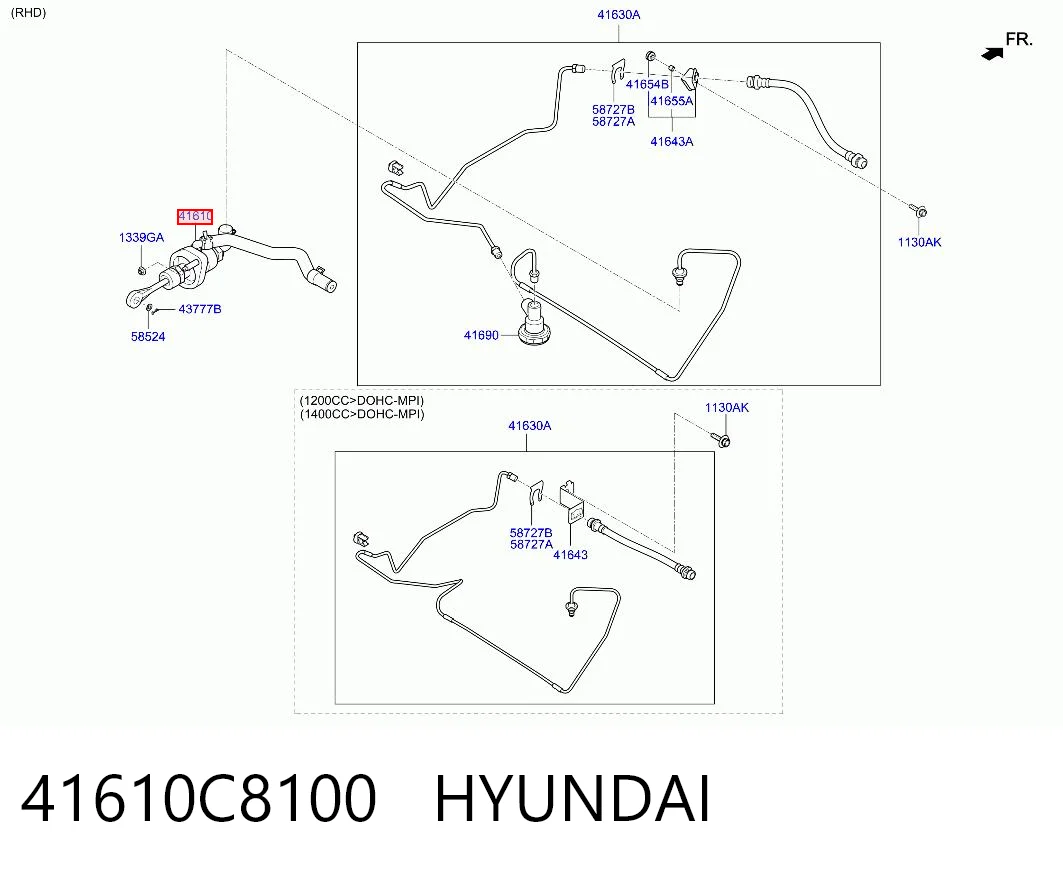 Cilindro mestre de embraiagem para Hyundai I20  GB