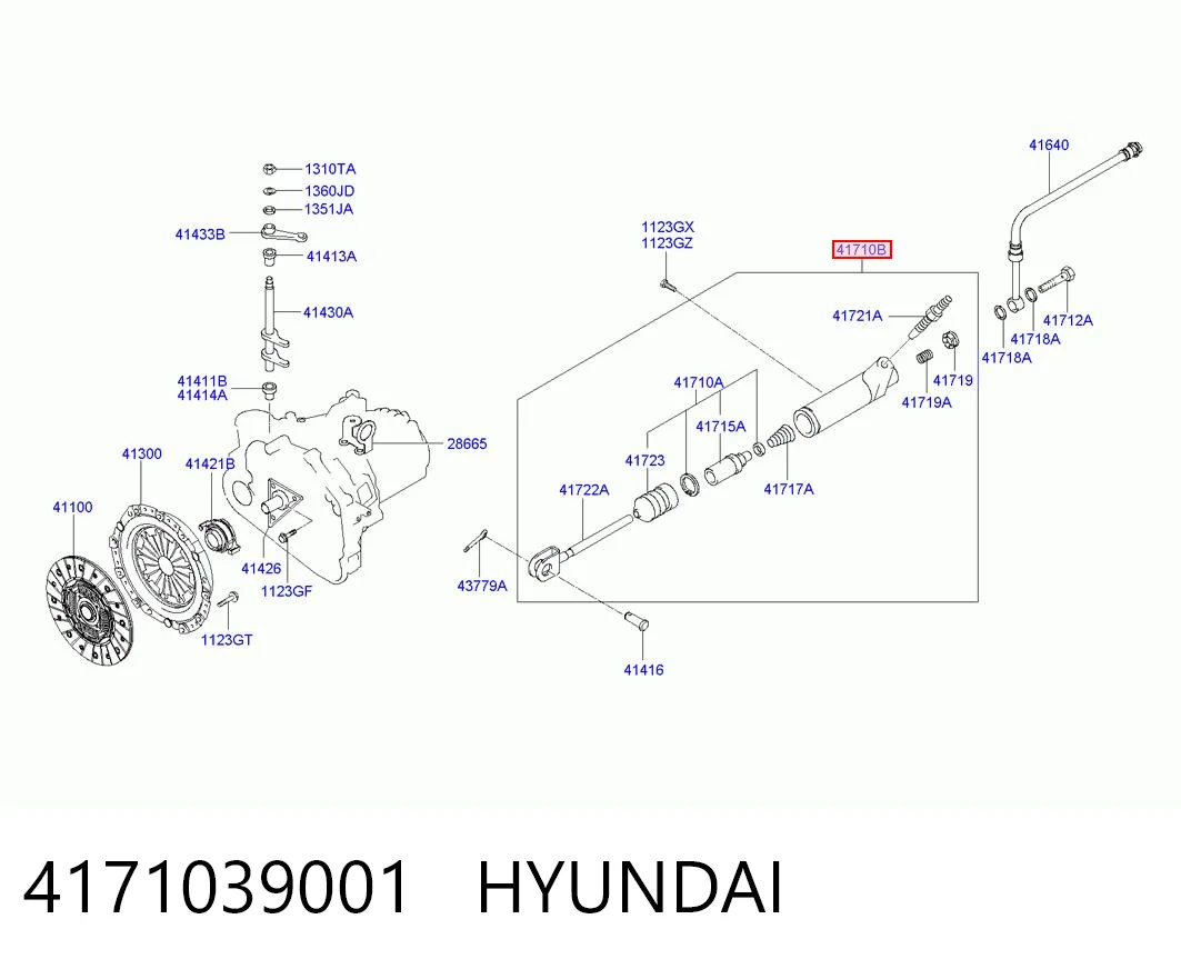 4171039001 Hyundai/Kia Cilindro de trabalho de embraiagem