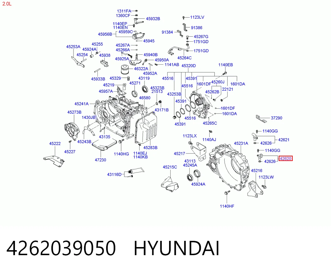 4262039050 Hyundai/Kia Sensor de velocidade