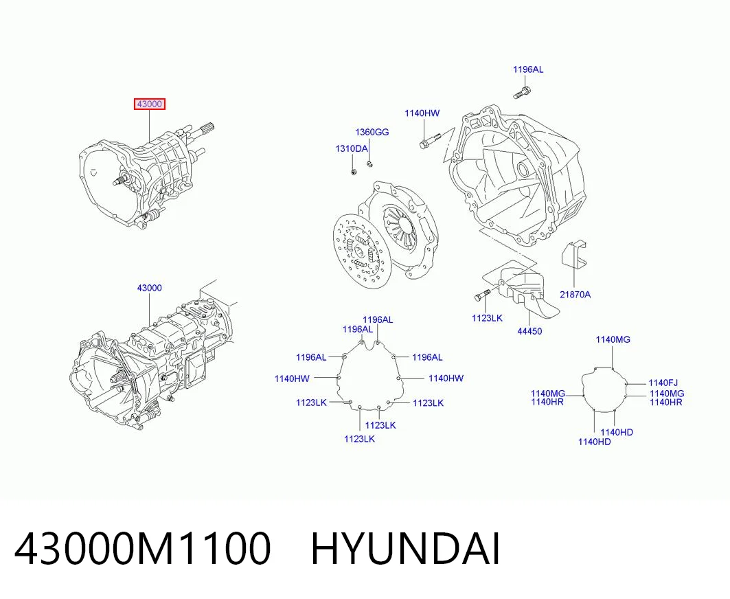 Caixa de Mudança montada (caixa mecânica de velocidades) Hyundai Galloper  JK ao melhor preço