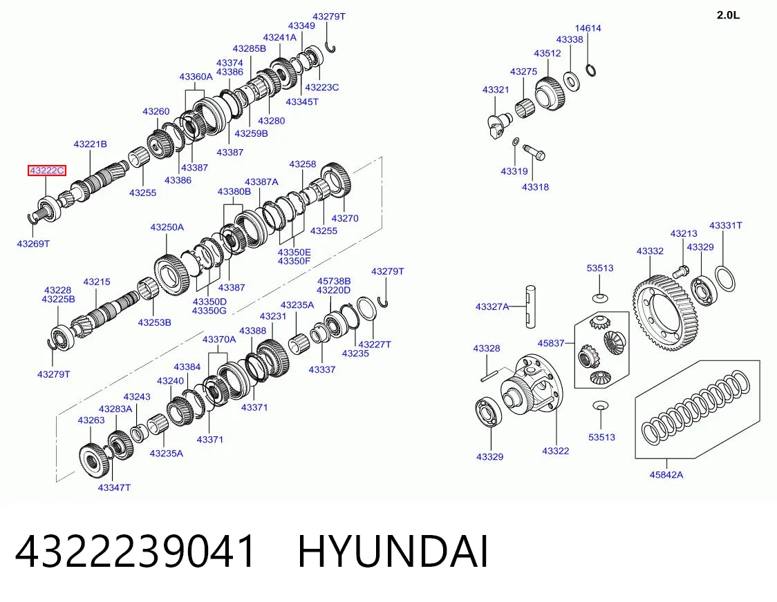 Rolamento da árvore primária da Caixa de Mudança Hyundai Matrix  FC