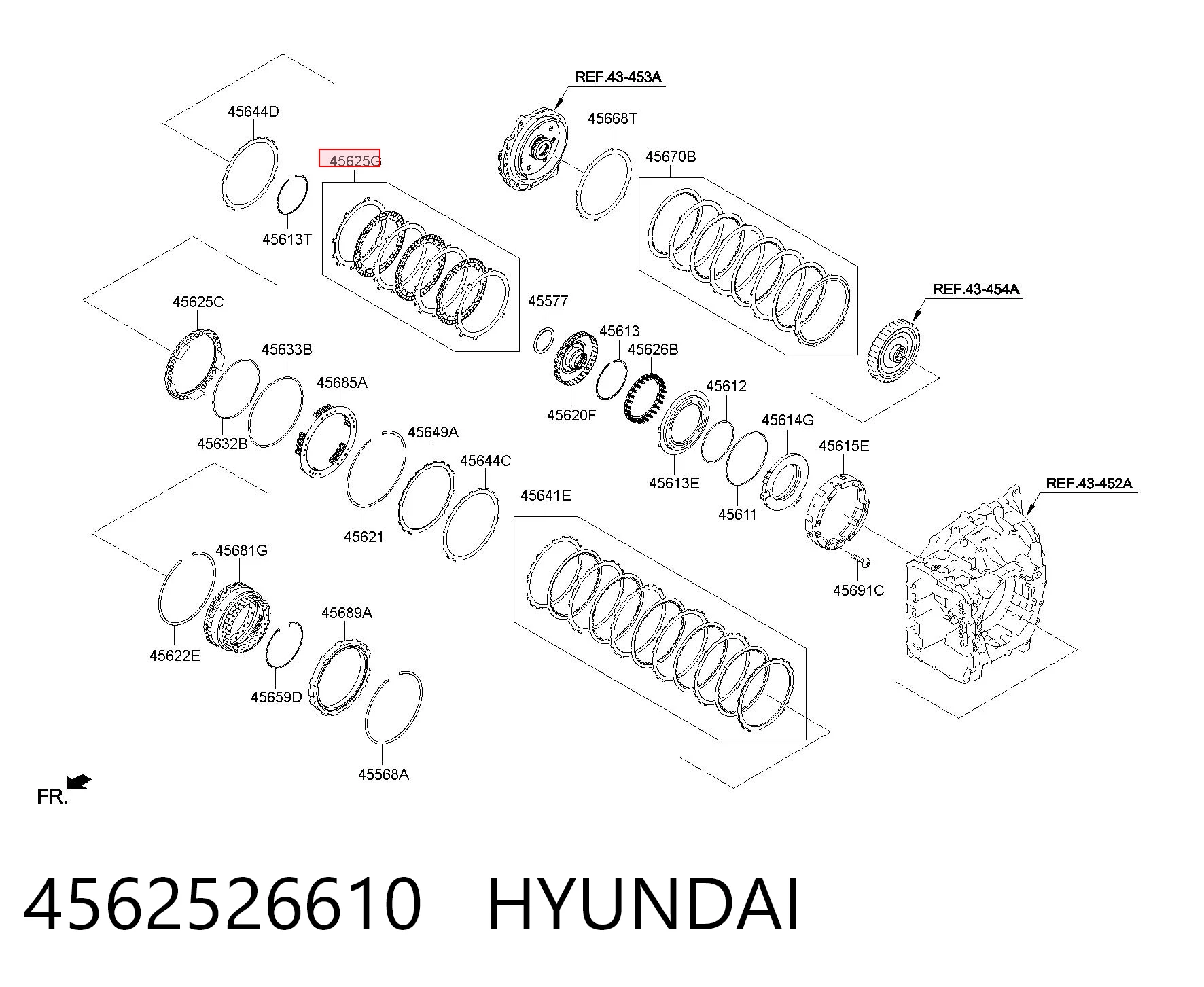 4562526610 Hyundai/Kia Disco de embraiagem