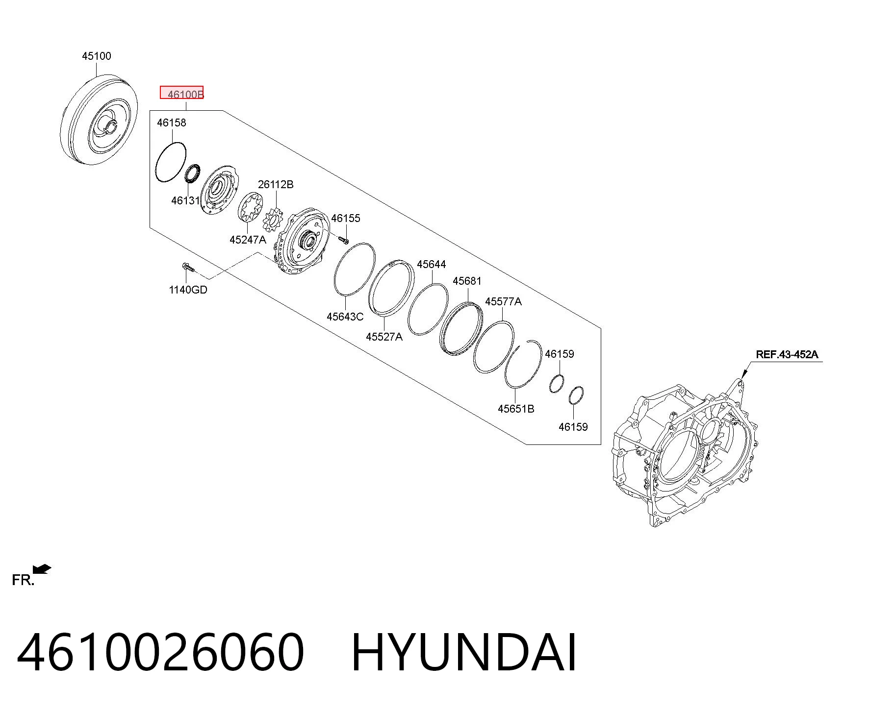 4610026060 Hyundai/Kia Bomba de óleo