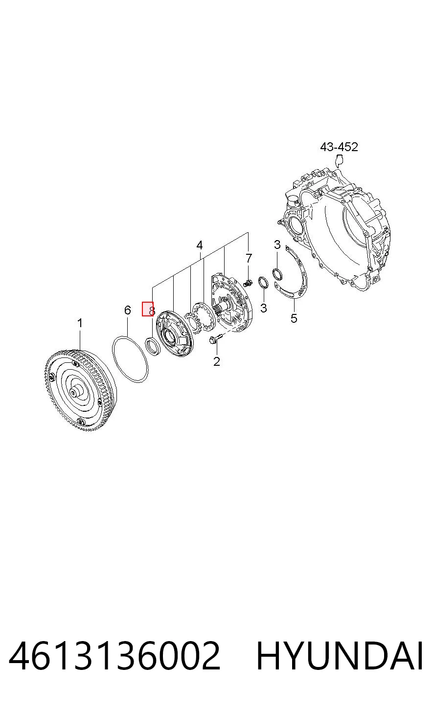 4613136002 Hyundai/Kia Bucim de bomba de óleo da Caixa Automática de Mudança