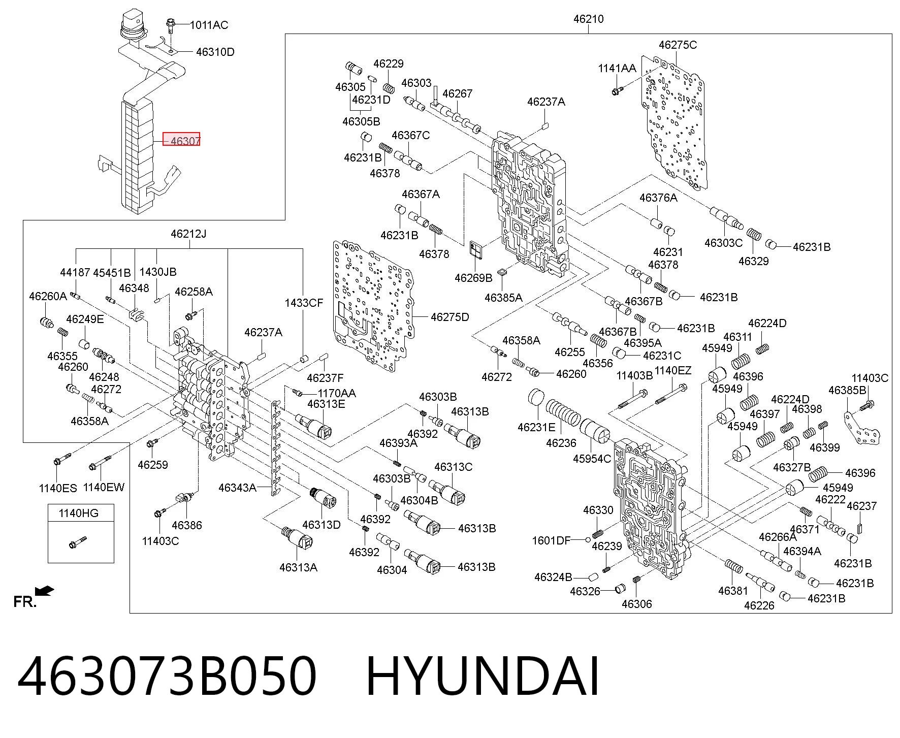 463073B050 Hyundai/Kia Fios isolados da Caixa Automática de Mudança