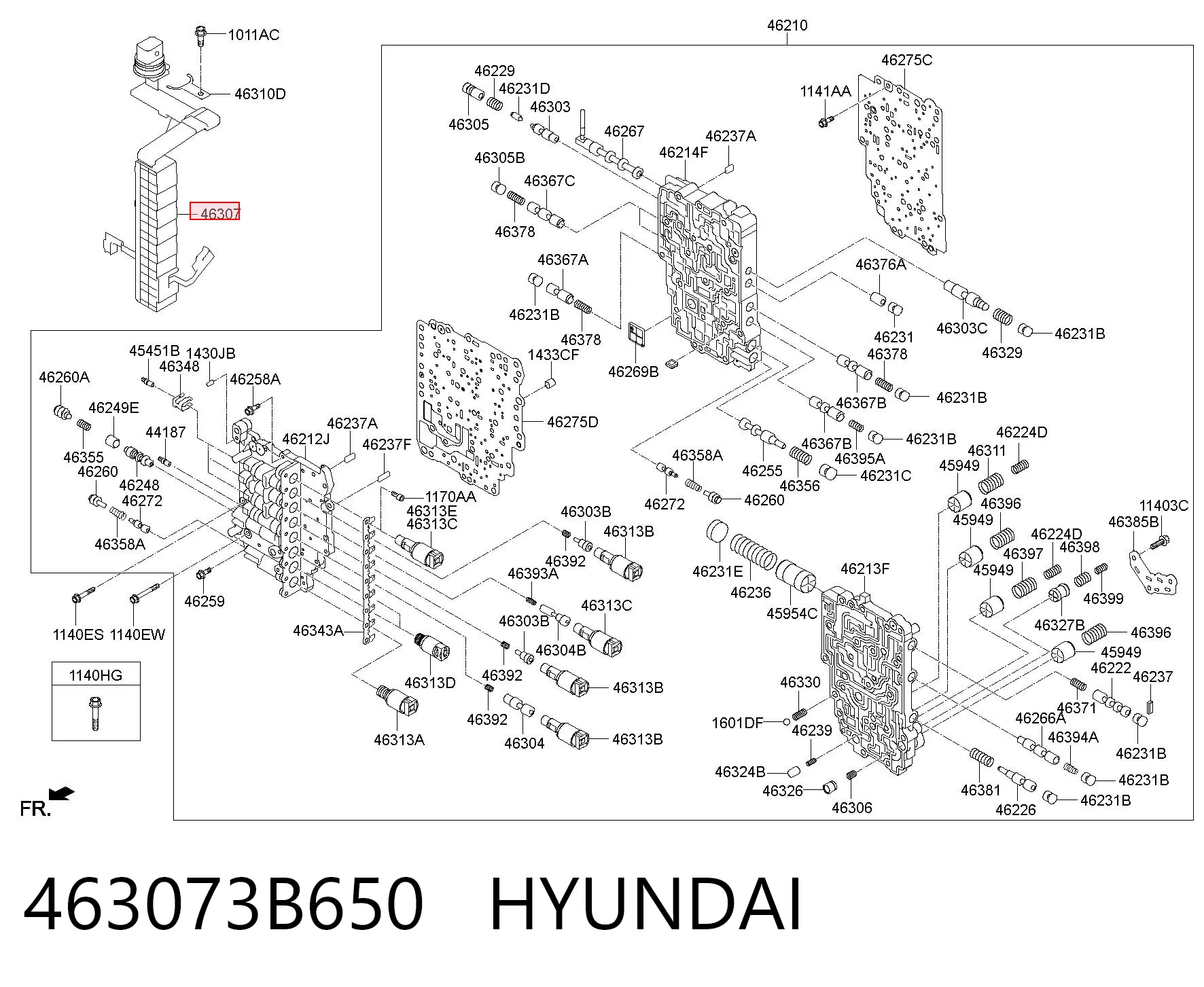 463073B650 Hyundai/Kia Fios isolados da Caixa Automática de Mudança