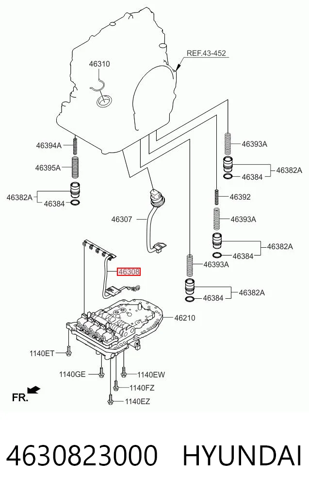 4630823000 Hyundai/Kia Fios isolados da Caixa Automática de Mudança