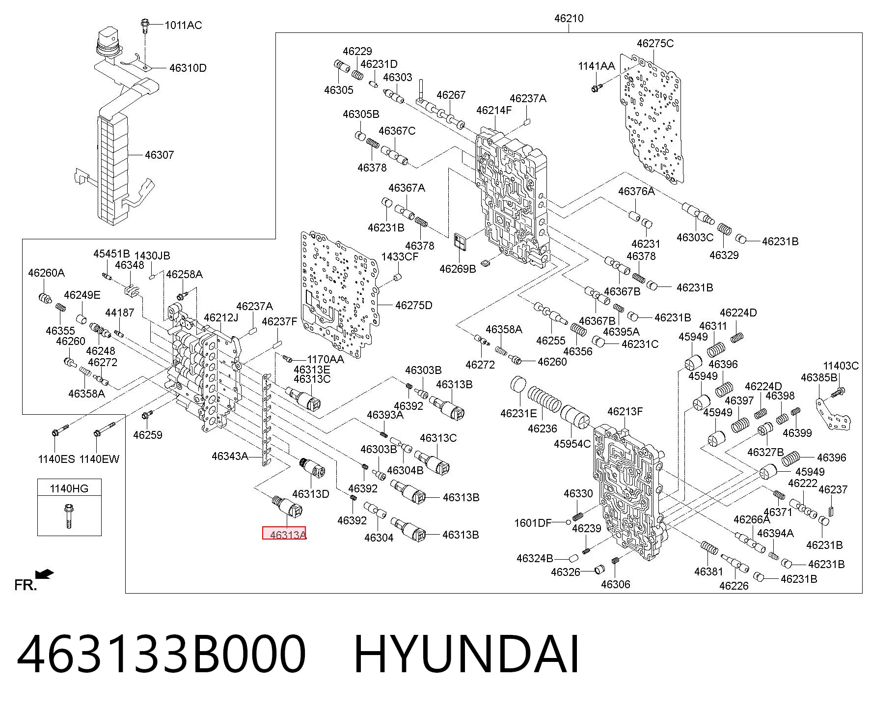 463133B000 Hyundai/Kia Solenoide da Caixa Automática de Mudança
