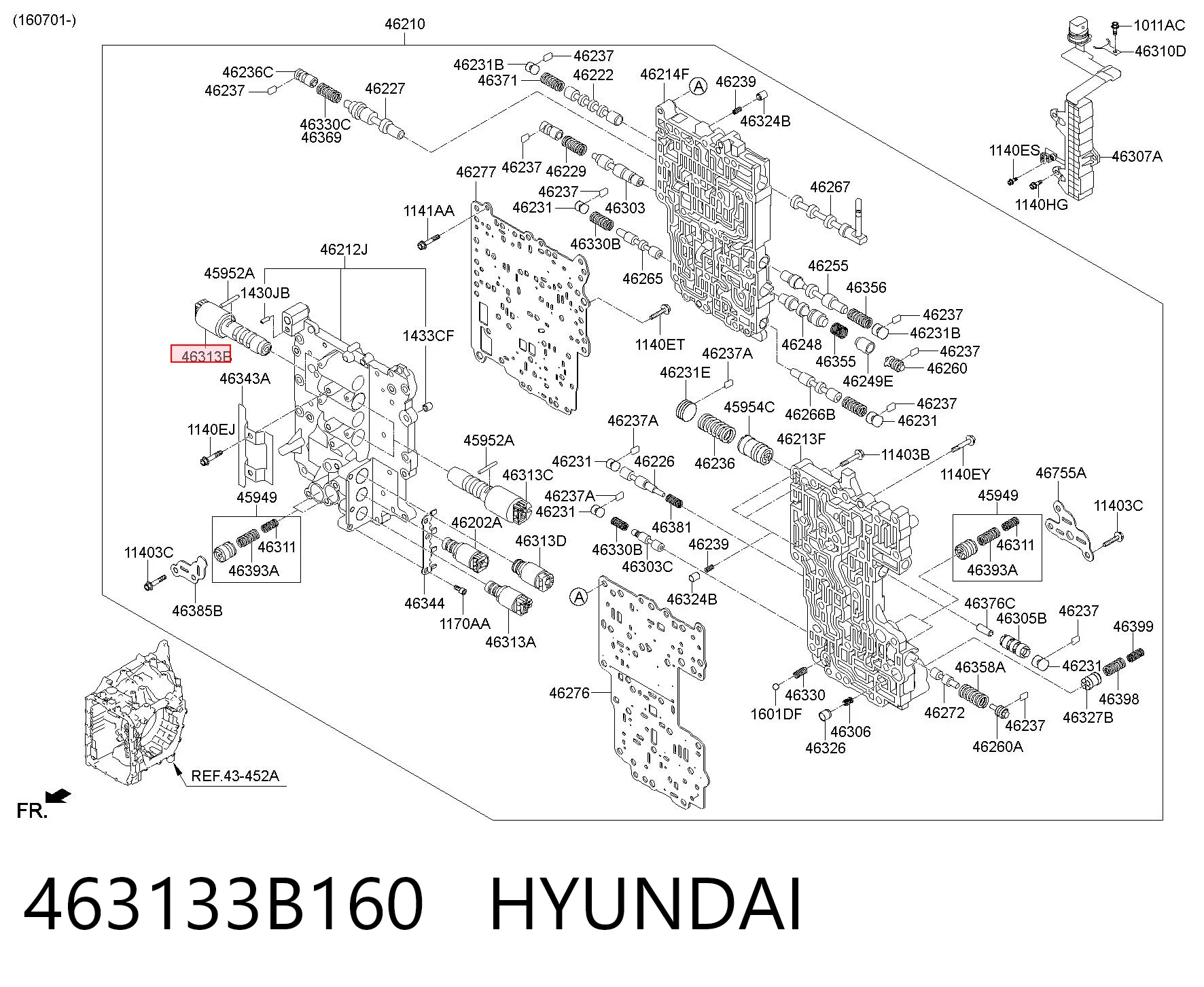 463133B160 Hyundai/Kia Solenoide da Caixa Automática de Mudança