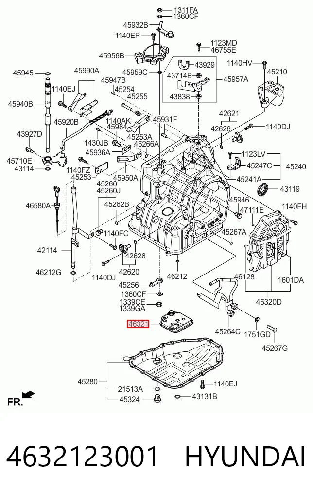 4632123001 Hyundai/Kia Filtro da Caixa Automática de Mudança