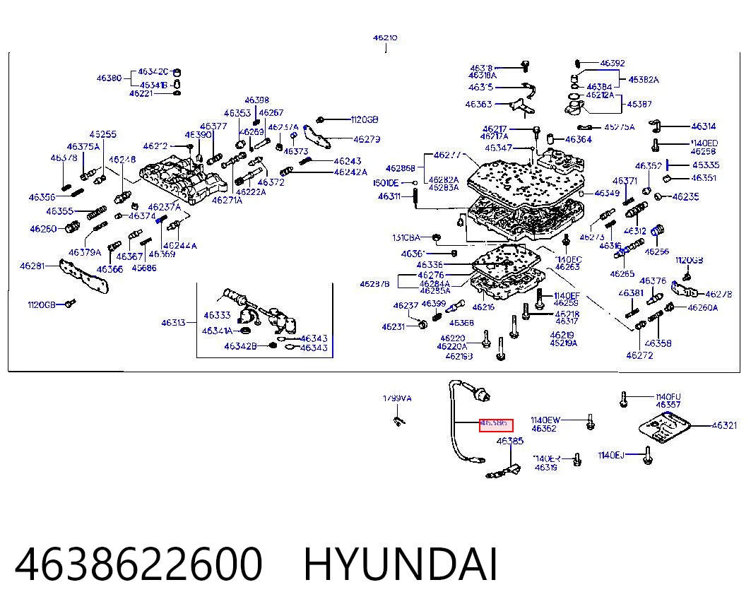 4638622600 Hyundai/Kia Sensor de temperatura de óleo da Caixa Automática de Mudança