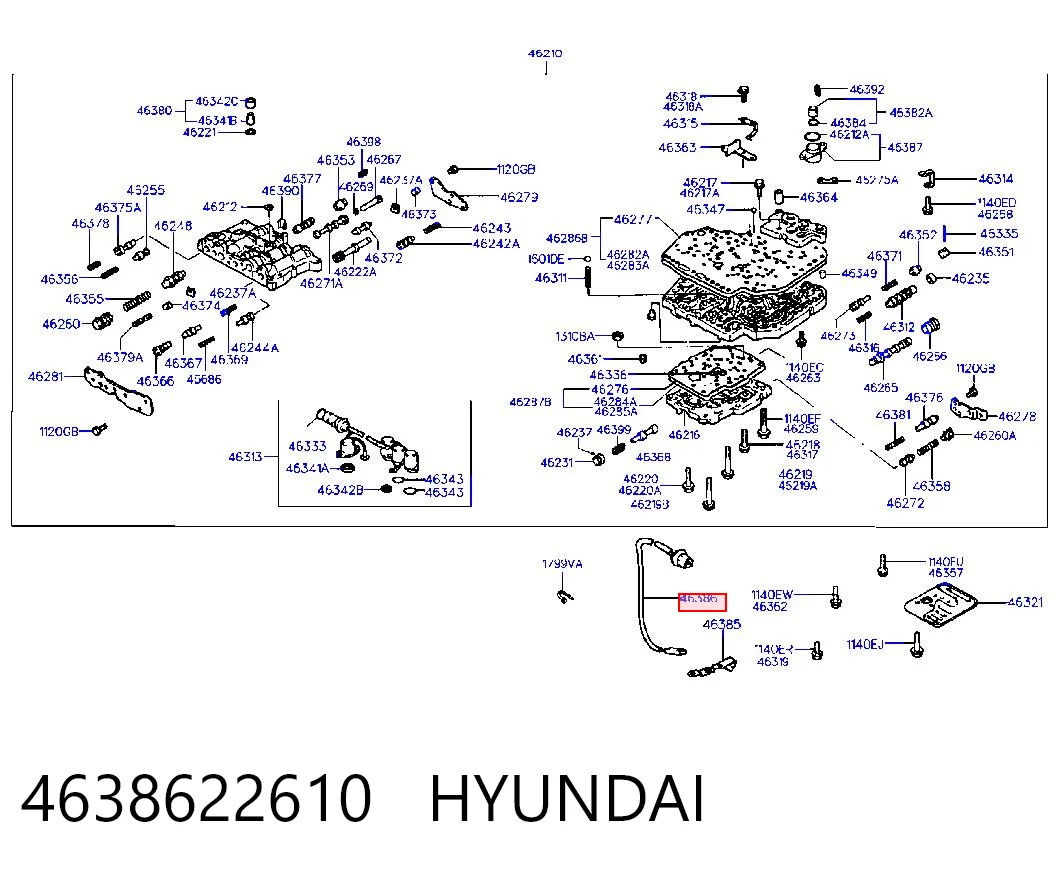 4638622610 Hyundai/Kia Sensor de temperatura de óleo da Caixa Automática de Mudança