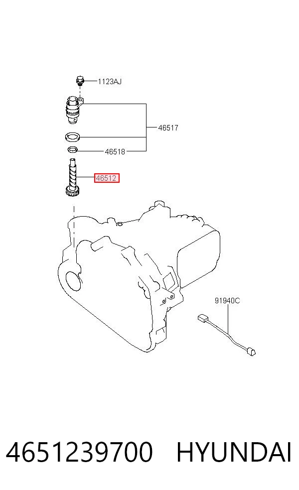 4651239700 Hyundai/Kia Roda dentada propulsada de velocímetro