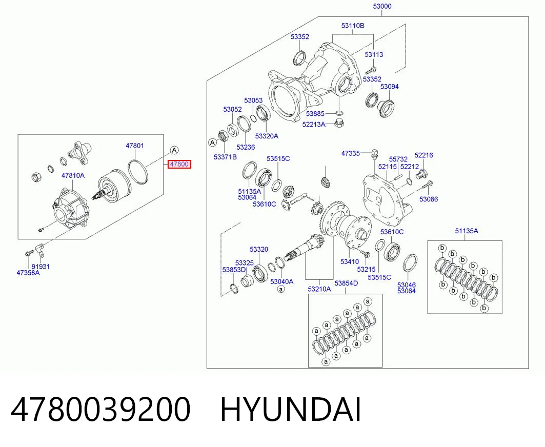 4780039200 Hyundai/Kia Acoplamento viscoso do veio de transmissão