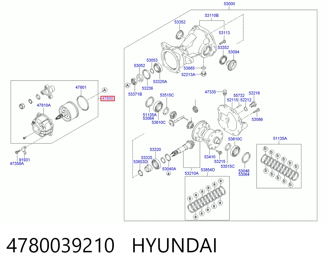 4780039210 Hyundai/Kia Acoplamento viscoso do veio de transmissão