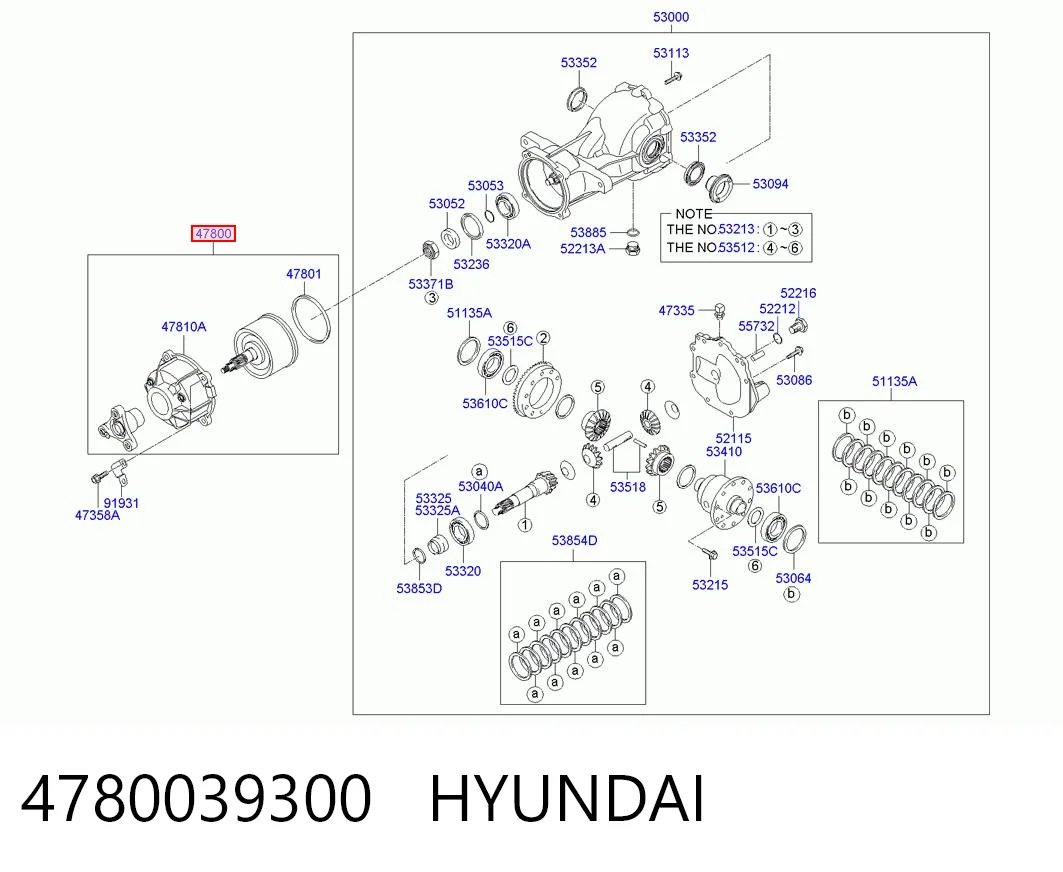 4780039300 Hyundai/Kia Acoplamento de ligação do eixo traseiro