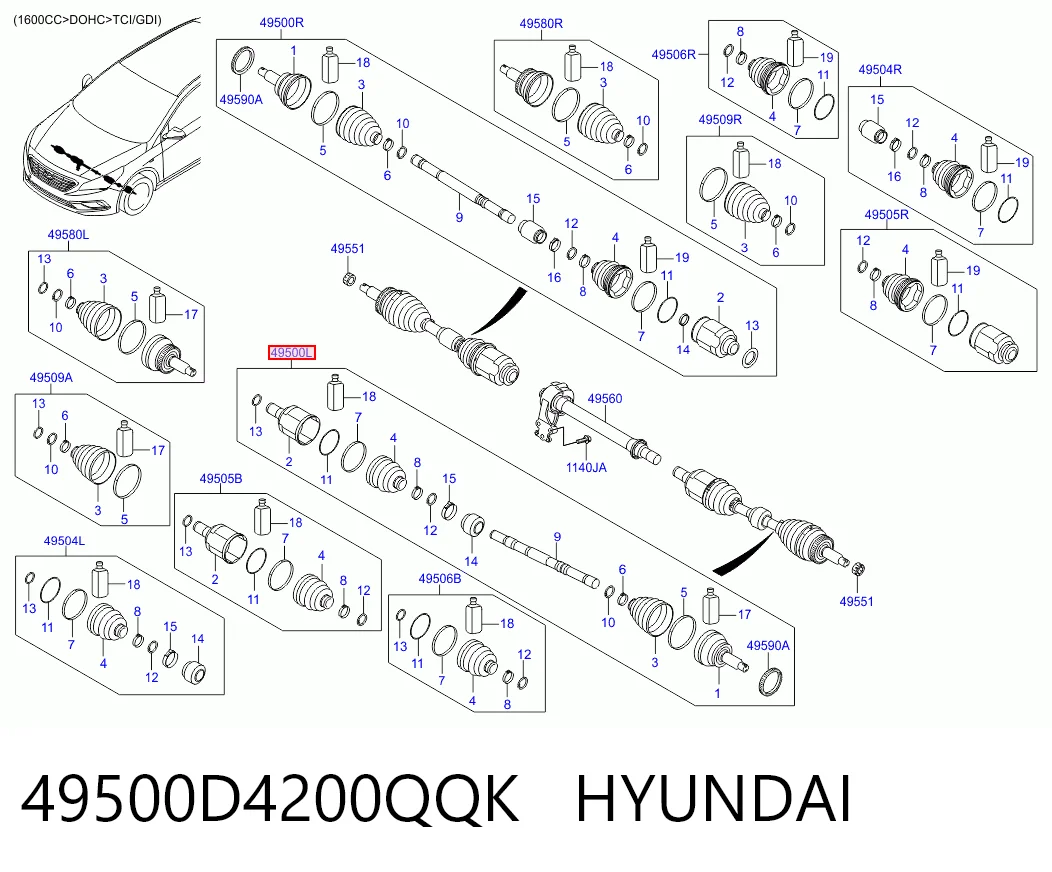 49500D4200QQK Hyundai/Kia