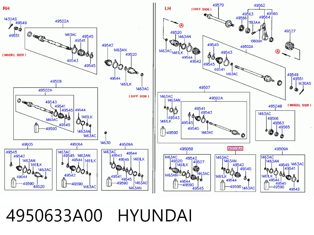 Bota de proteção externa de junta homocinética do semieixo dianteiro para Hyundai Sonata Y-2