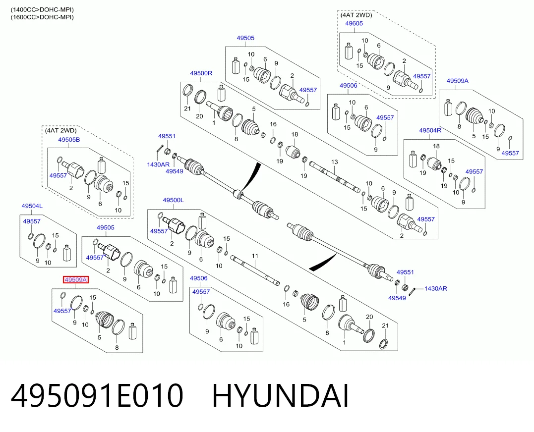 495091E010 Hyundai/Kia