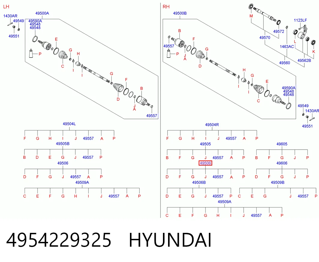 Bota de proteção interna de junta homocinética do semieixo dianteiro para Hyundai Matrix FC
