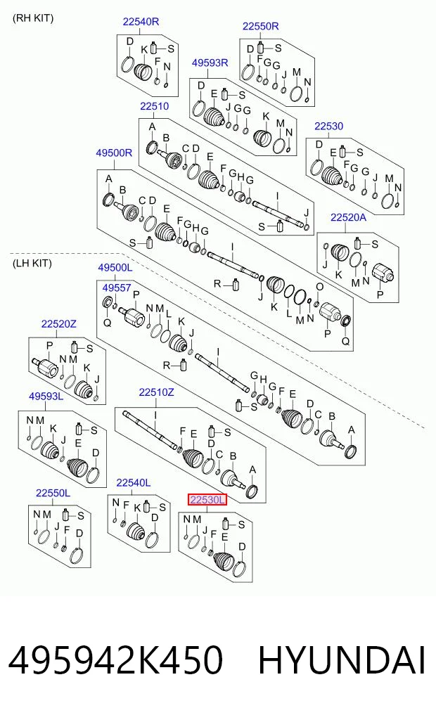 Bota de proteção externa de junta homocinética do semieixo dianteiro KIA Soul I AM ao melhor preço