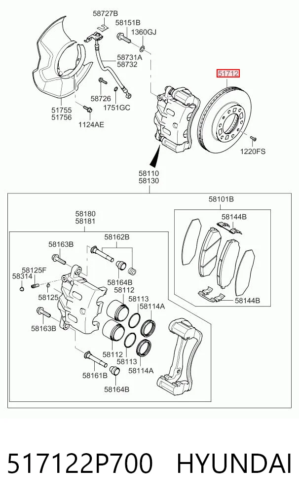 517122P700 Hyundai/Kia