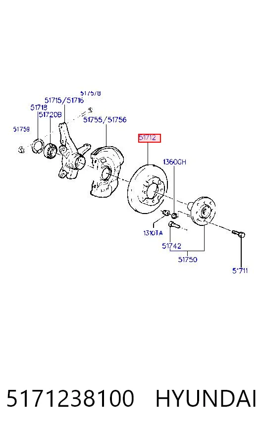 5171238100 Hyundai/Kia