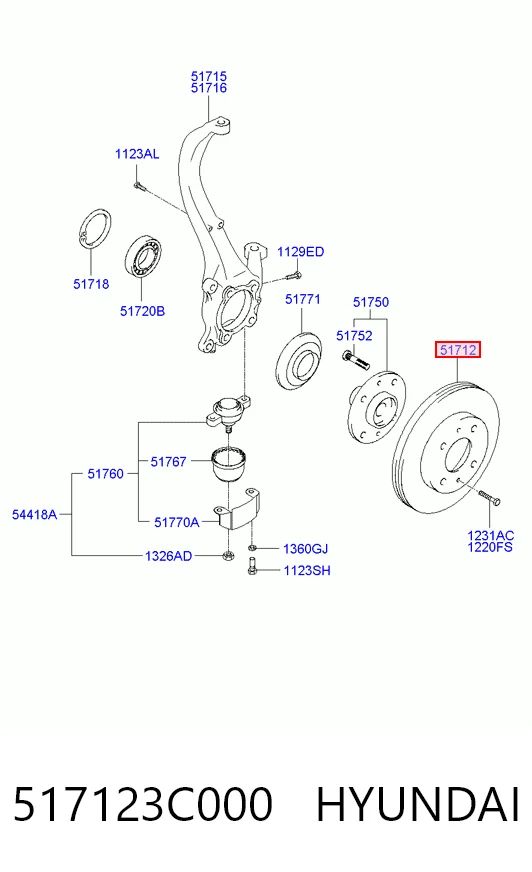 517123C000 Hyundai/Kia