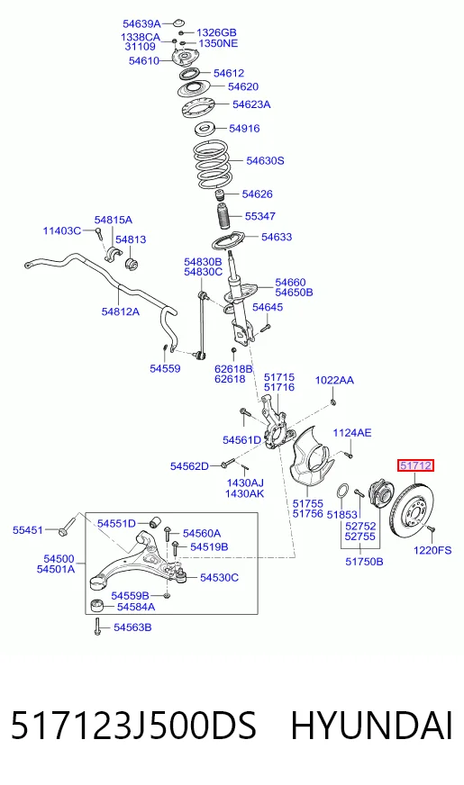 517123J500DS Hyundai/Kia