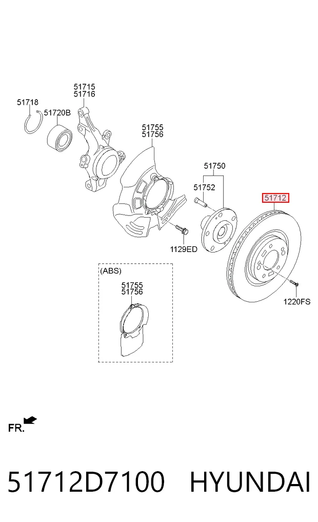 51712D7100 Hyundai/Kia