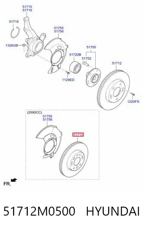 51712M0500 Hyundai/Kia
