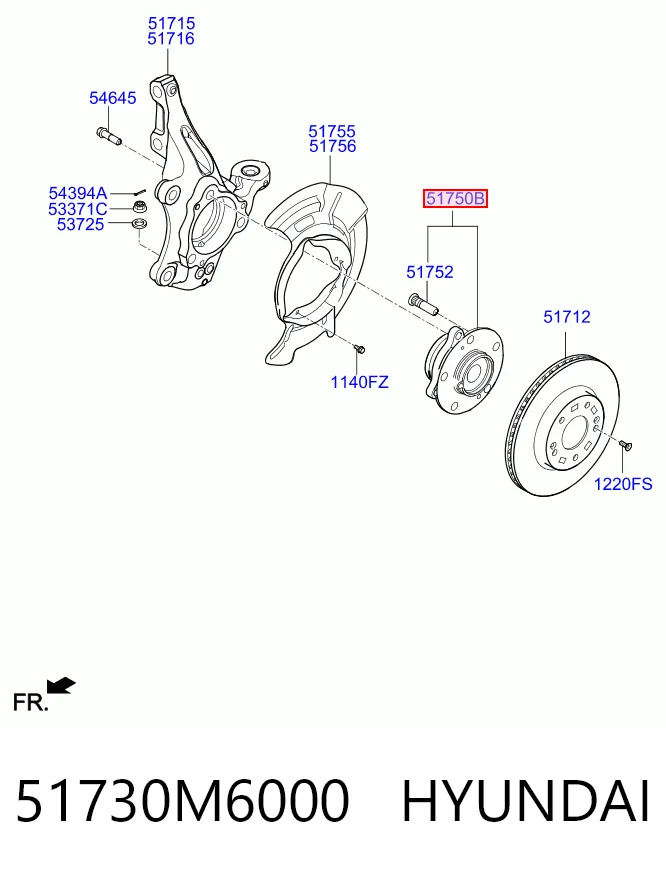 51730M6000 Hyundai/Kia Cubo dianteiro