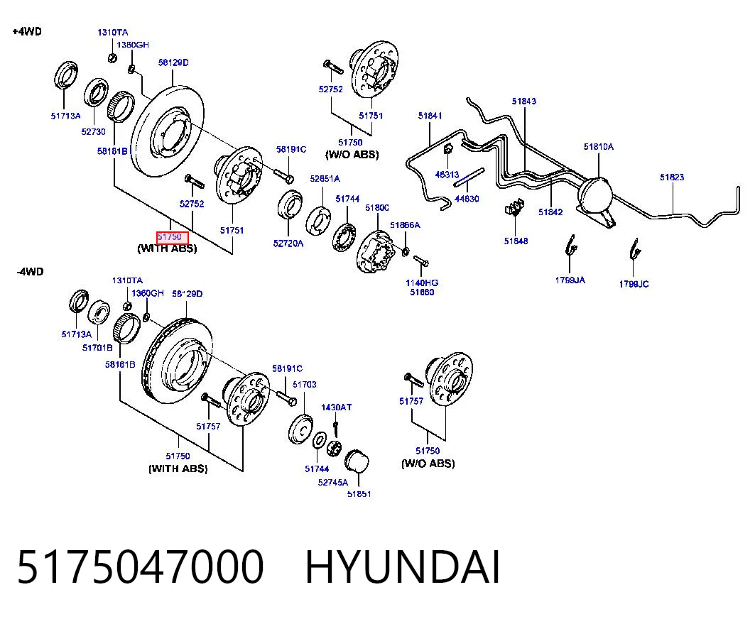 Cubo dianteiro Hyundai H-1 STAREX   ao melhor preço