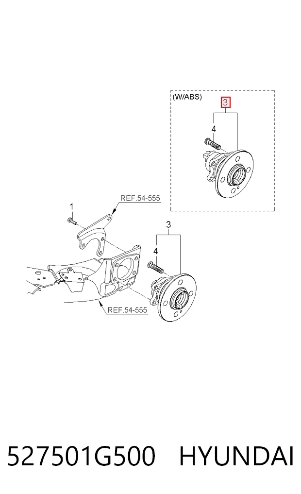 527501G500 Hyundai/Kia Cubo traseiro