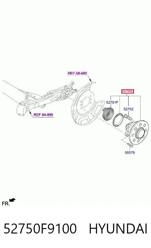52750F9100 Hyundai/Kia Cubo traseiro