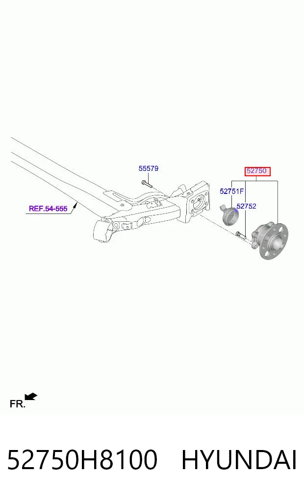 52750H8100 Hyundai/Kia Cubo traseiro