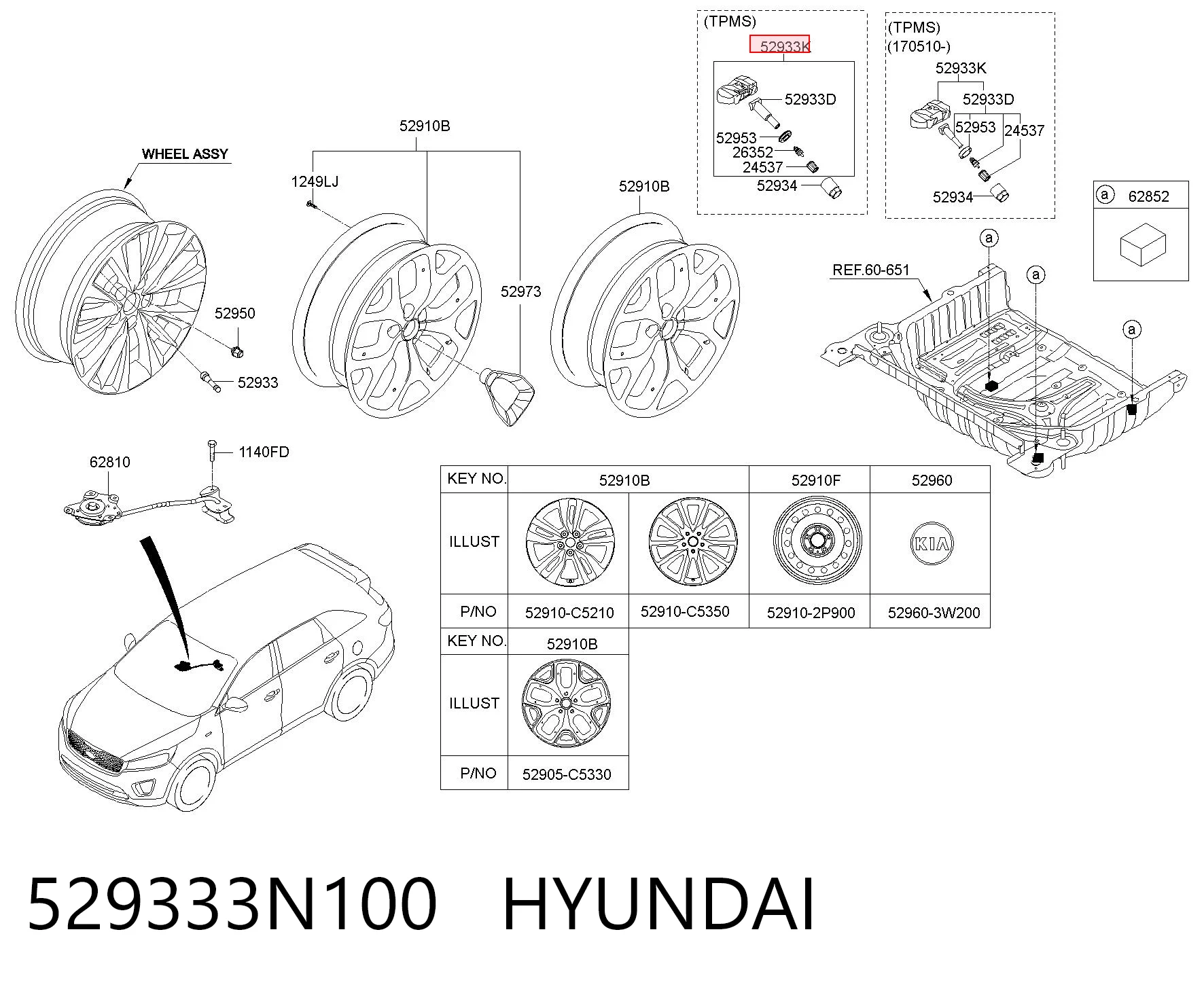 Sensor de pressão de ar nos pneus Hyundai Accent IV RB