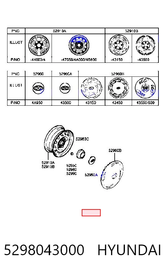 5298043000 Hyundai/Kia Porca de roda
