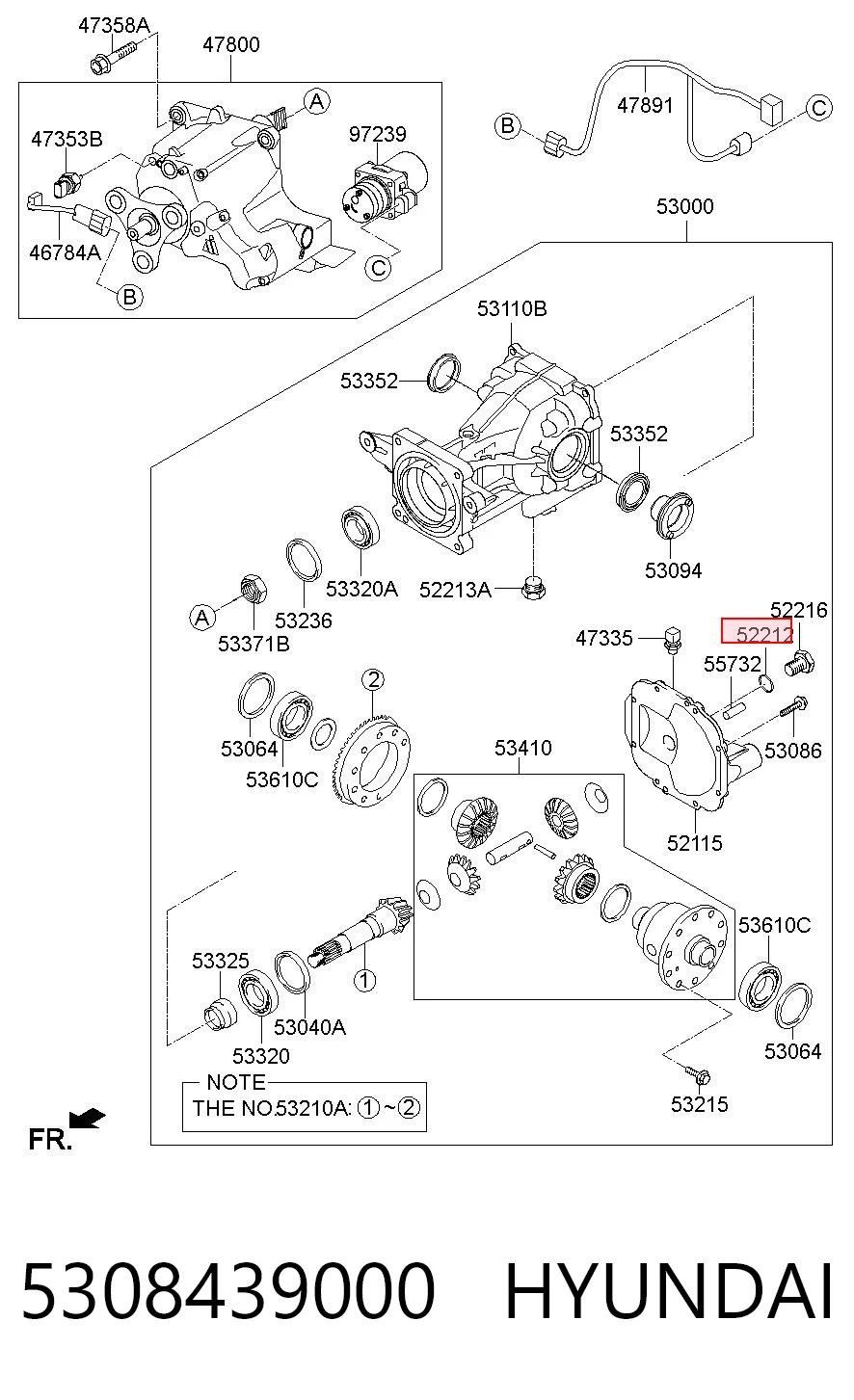 5308439000 Hyundai/Kia Vedante de rolha de panela da Caixa Automática de Mudança
