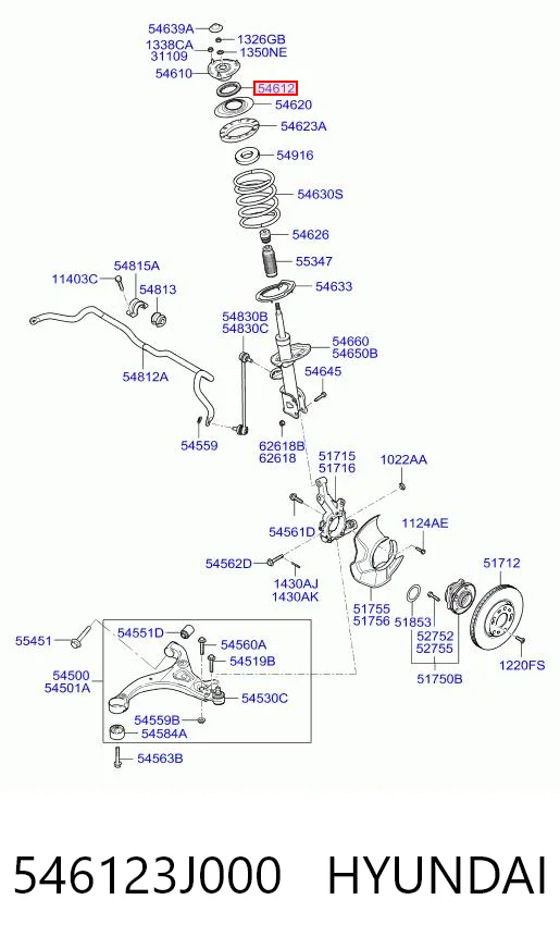 546123J000 Hyundai/Kia