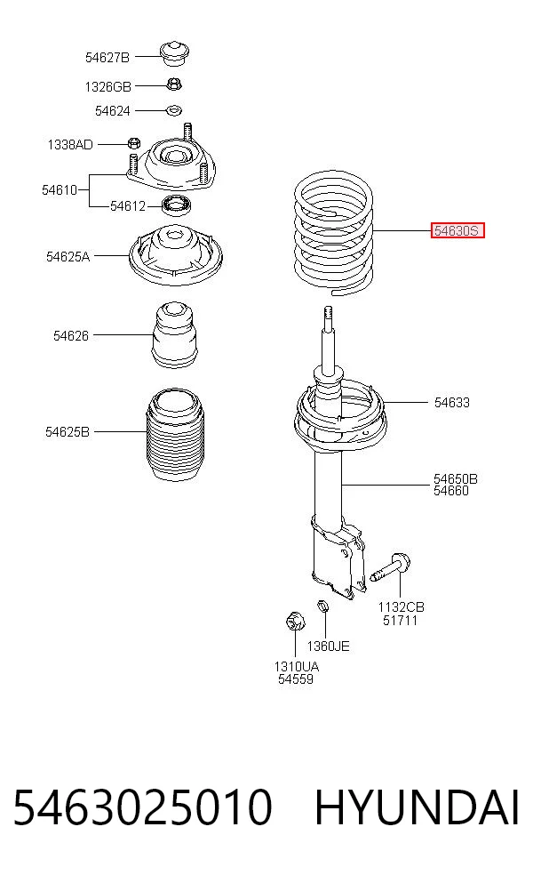 Mola dianteira para Hyundai Accent II LC