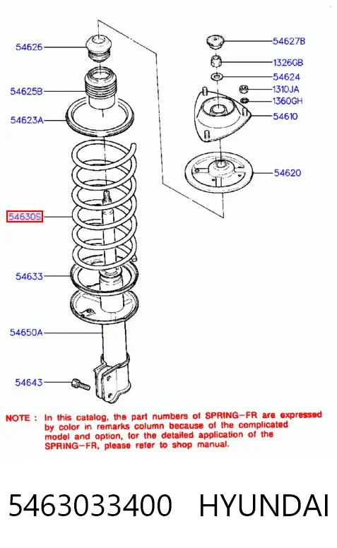 Mola dianteira para Hyundai Sonata Y-2