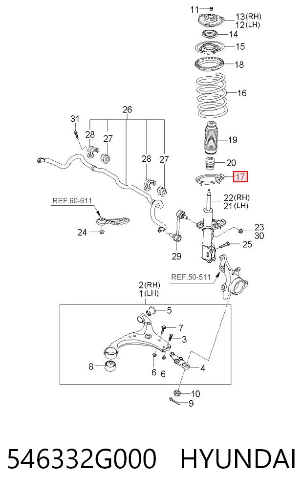 546332G000 Hyundai/Kia
