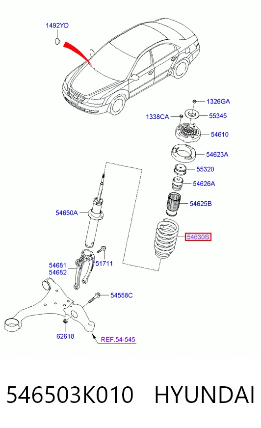 Compre Mola dianteira Hyundai Sonata 5