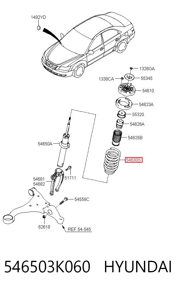 Compre Mola dianteira Hyundai Sonata 5