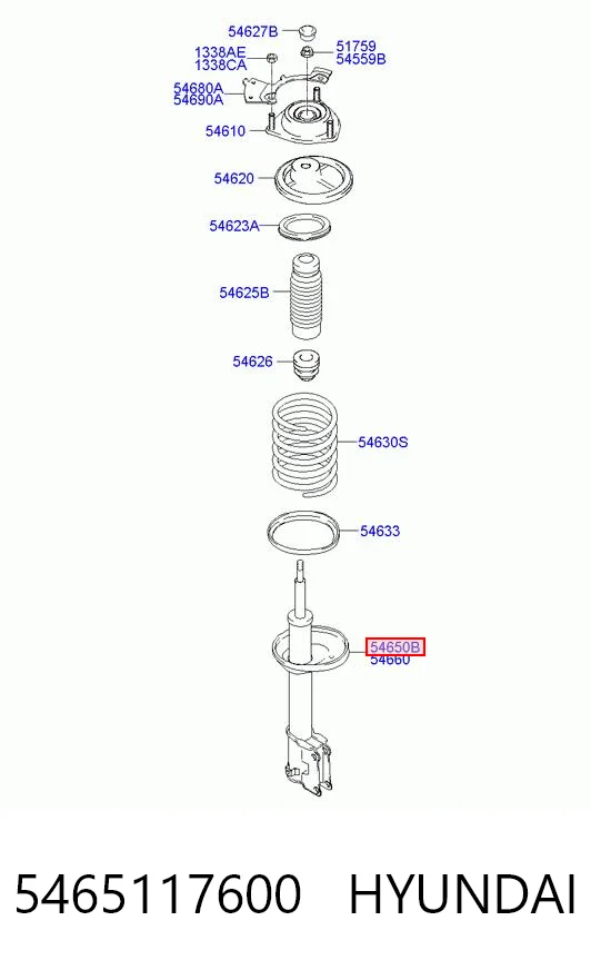 5465117600 Hyundai/Kia Amortecedor dianteiro esquerdo