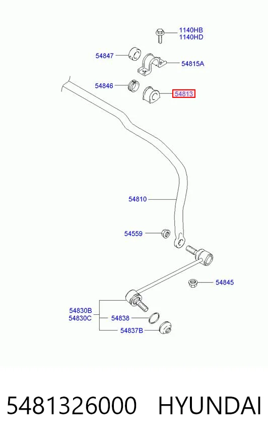 5481326000 Hyundai/Kia Bucha de estabilizador dianteiro