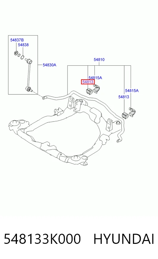 548133K000 Hyundai/Kia Bucha de estabilizador dianteiro