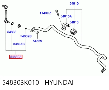 548303K010 Hyundai/Kia Montante de estabilizador dianteiro