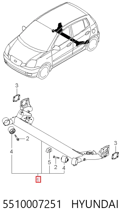 Viga de suspensão traseira (plataforma veicular) KIA Picanto BA ao melhor preço
